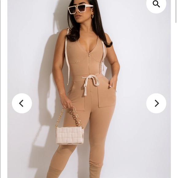 Paradise Vibe Jumpsuit Nude - Picture 2 of 2